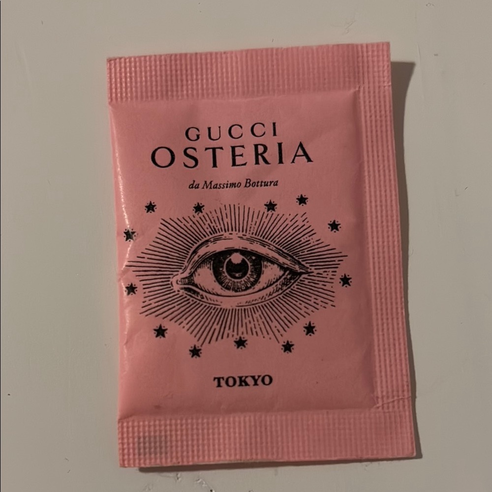 ON HOLD- Osteria Pink Packet- sugar packet from restaurant for souvenir only